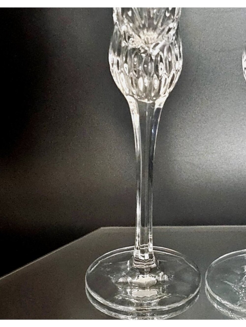 2 Princess House Highlights Candlestick Holders 8" tulip shape romantic candleli - Picture 3 of 5